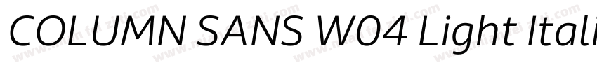 COLUMN SANS W04 Light Italic字体转换